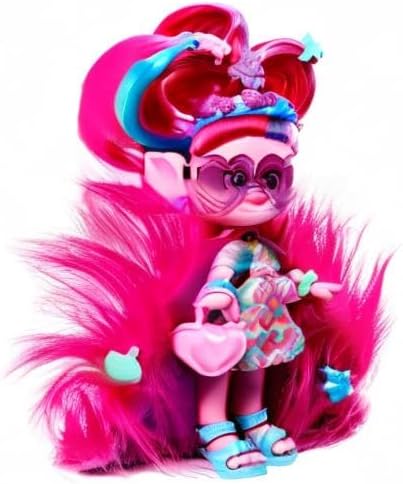 Mattel DreamWorks Trolls Band Together Fashion Doll & 10+ Accessories, Hairsational Reveals Queen Poppy with Transforming Hair Piece