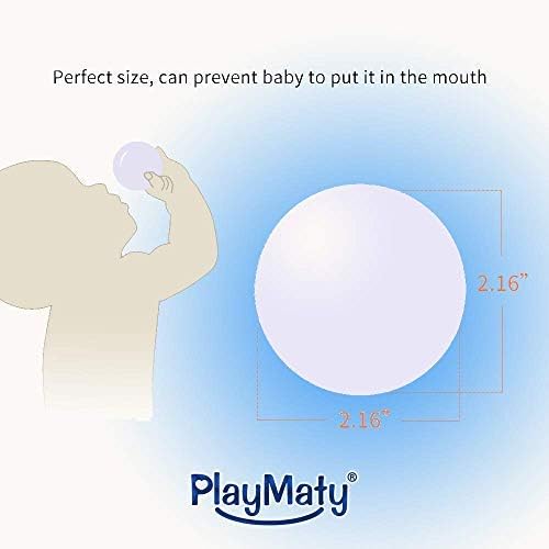 PlayMaty Colorful Pit Balls 2.1-inch Plastic Ocean Ball Crush Proof Stress Balls for Kids Pool Ball Playhouse Pit Accessories