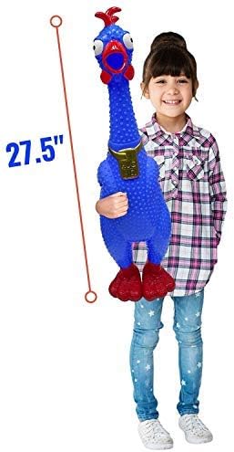 Animolds Hug Me Giant Rubber Chicken- Huge Stress Relief Screaming Chicken Toy | Screams Up to 45 Seconds- Novelty Gag and Prank Toys | Funny Toys Gifts for Christmas Stocking Stuffers for Kids Adult