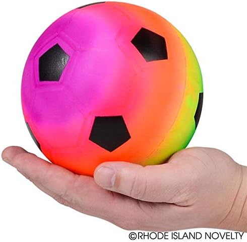 Rhode Island Novelty 6 Inch Rainbow Sports Vinyl Balls Set of 3 Assorted Designs May Vary
