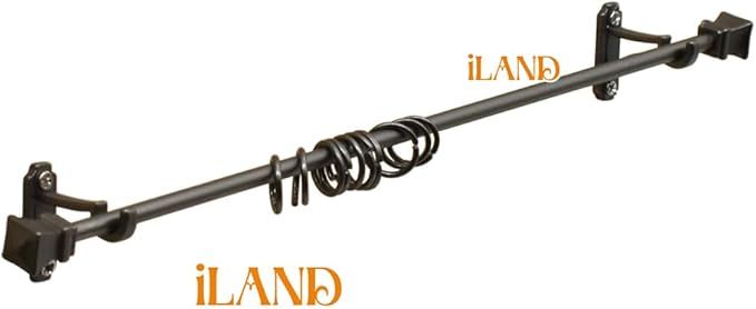 iLAND Dollhouse Accessories on 1/12 Scale, Dollhouse Decor of Mini Curtain Rods, Dollhouse Kitchen Hangers (Classical Black)