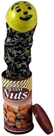Fun toys Nut Can Trick, with Pap up Smiley Snake, Prank-Gag 2 Pack