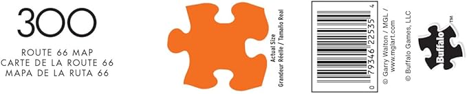 Buffalo Games - Route 66 Map - 300 Large Piece Jigsaw Puzzle for Adults - Challenging Puzzle Perfect for Game Nights