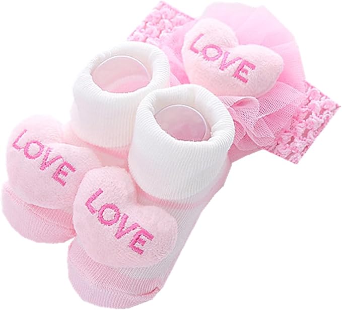 Reborn Baby Doll Clothes Accessories 18-22 Inch Reborn Newborn Doll Clothing Headbands & Socks Sets 4 Pcs
