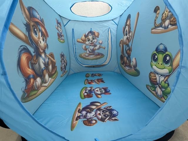 Pop Up Kids Play Tent – Foldable Playhouse for Boys, Girls, Toddlers & Babies with Carry Bag, 44 X 27'' Polyester, See-Through Breathable Mesh, Ideal for Birthday Gift, Kids Tent Indoor Outdoor