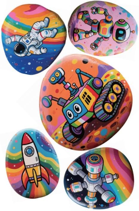 Awsoo Glow in The Dark Rock & Shell Painting Kit Arts and Crafts for Kids Ages 6-12, Kids Craft Paint Kit, Art Supplies Toy, Creative Painting Kits, Christmas Toy Gifts for Boys Girls