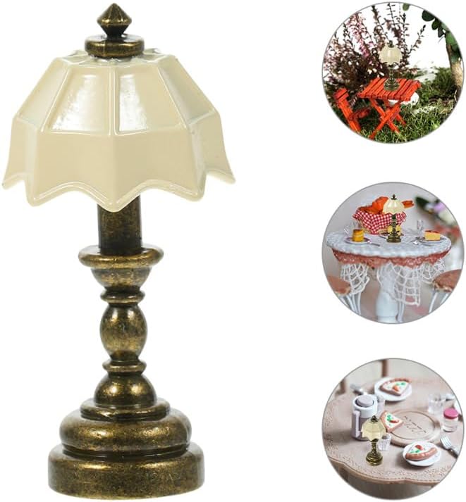 Toddmomy 3pcs Miniature Table Lamp Dollhouse Lights Doll House for House Decor for Craft and Photo Props