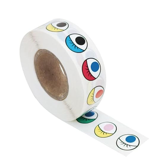 S&S Worldwide Colored Wiggly Eye Stickers. Self-Adhesive Assorted Paper Eye Stickers for Crafts, Scrapbooking, Card Making. Kids, Classroom, Camp. No Glue Necessary. 5/8" Diameter. Roll of 1,000.
