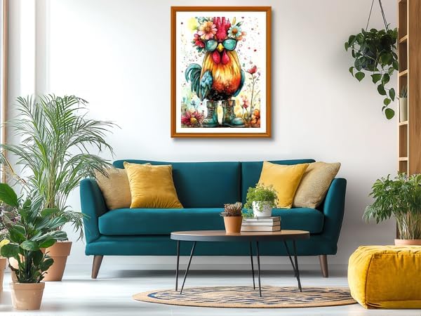 Sunglasses Cool Chicken 1000 Piece Puzzles for Adults, Hard Challenge Art Jigsaw Puzzles, for Gifts Birthday Party Games Family, 27.5" X19.7" Dust Free Puzzle