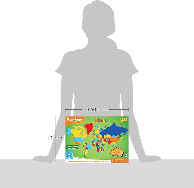 Imagimake Mapology World Map Puzzle | Educational Toys for Kids 5-7 | Puzzles for Kids Ages 4-8 | Map of The World | 6 Year Old Boy Gifts & Girl Gifts