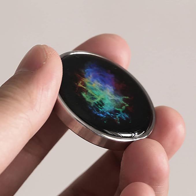 Desk Gyro Mezmocoin Pocket Toy Colorful Luminous Galaxy Star Stainless Steel Rotary Gyro Fingertip Anti Stress Toys Kids Gift (Color : C)