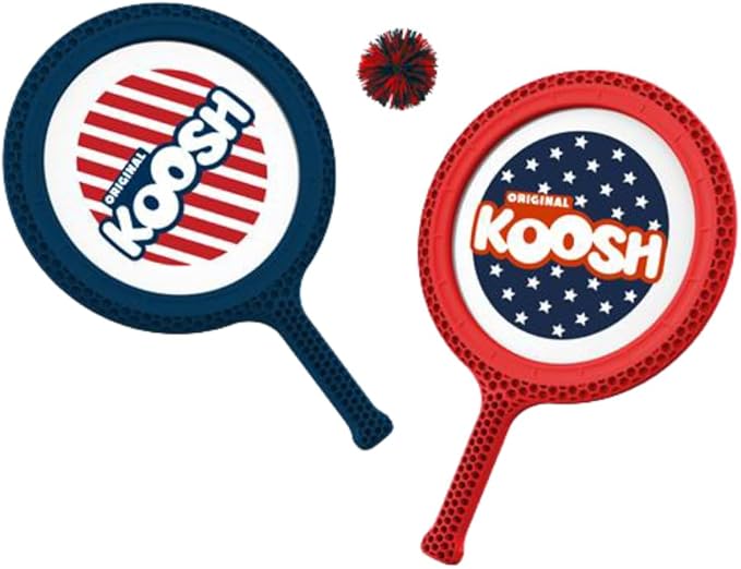 Koosh Paddle Playset 4th of July – Beach Toy - Outdoor Games for Adults and Family - Outdoor Games for Kids - Fidget Toys for Kids, Ages 4+