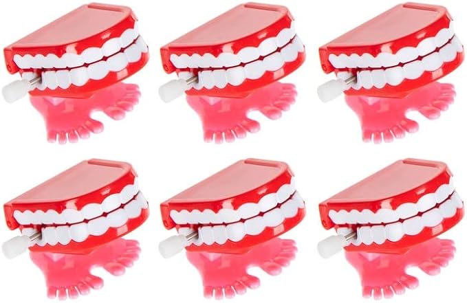 Wind Up Chatter Teeth | 12 Pack | 1.75 inch Chattering Walking Toys