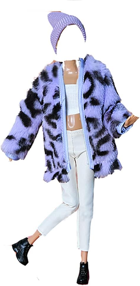 Doll Clothes, 5 Sets Fashion Outfits Autumn Dresses Spring Clothes Sweater Pants Shoes Socks Bag for 29cm Dolls Accessories Baby Gifts (A)