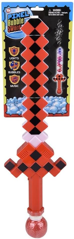 Rhode Island Novelty 20" Light-Up Pixel Bubble Sword, 1 Per Order, Style May Vary