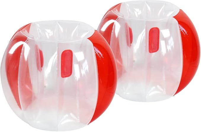 ZHUYNXIR 2 PC Sumo Balls for Kids, Bumper Bounce Ball, Inflatable Sumo Toys, Lawn Game Ball for Kid Outdoor Team Gaming Play for 3-12 Ages (36 inch,red+red)