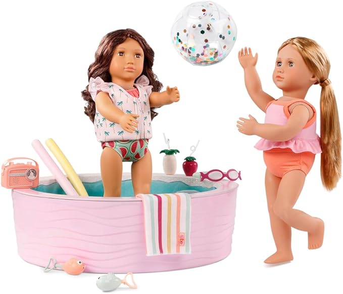 Our Generation Accessories OG - Poolside Fun - Pool with Accessories for 18 Inch Doll