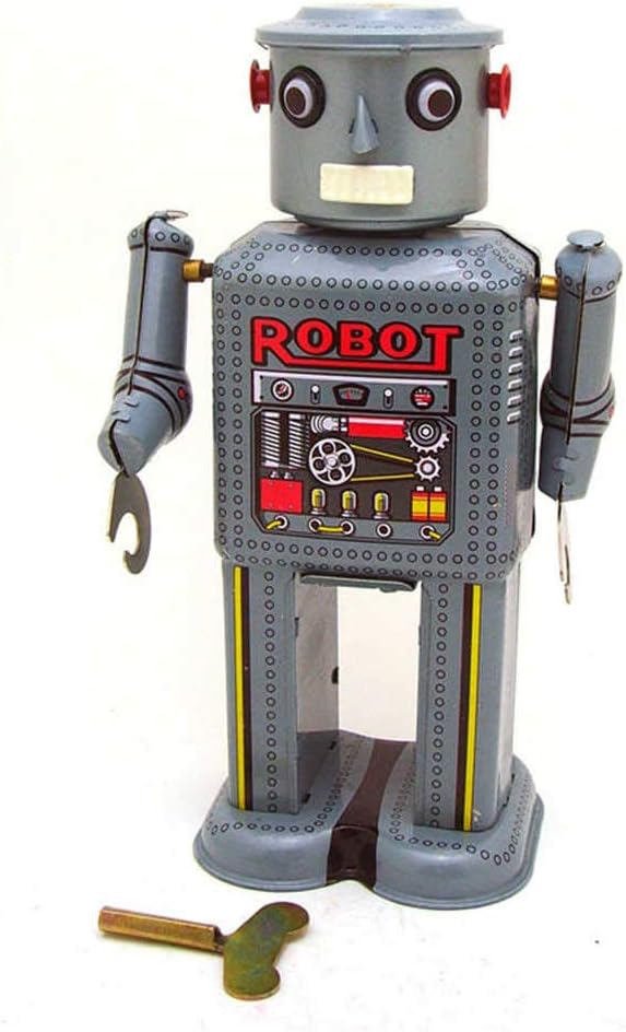 Charmgle Mechanical Robot Tin Toy Wind-up Walking Robot Toy Adult Collection Retro Toy Party Favor Birthday Gifts Home Decoration