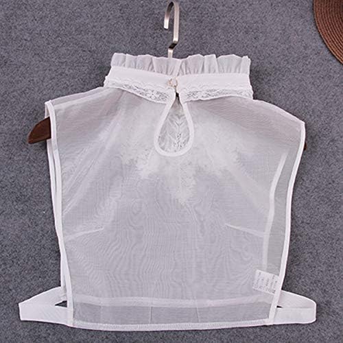 Shinywear Ruffles Turtle Neck False Shirt Collar Lace Crystal Pearls Decorative Dicky Choker Detachable Doll Lapel Blouse