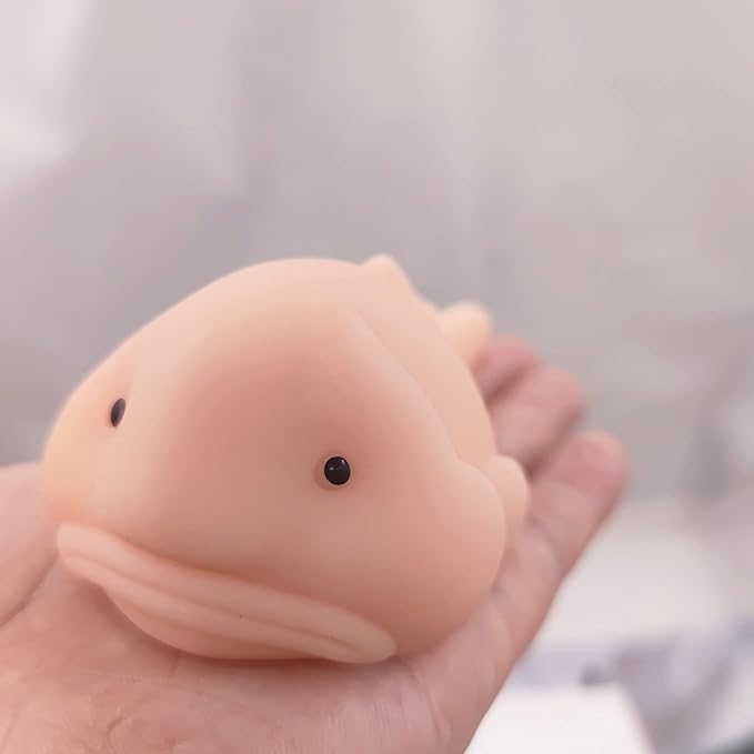 Cute Blobfish Toy, Scented, Fidget Blob Fish Mochi Toys, Stress Relief Squeeze for Kid and Adult, Sensory Toy for Autism, Birthday, Christmas, Office, Stocking Stuffer Gift