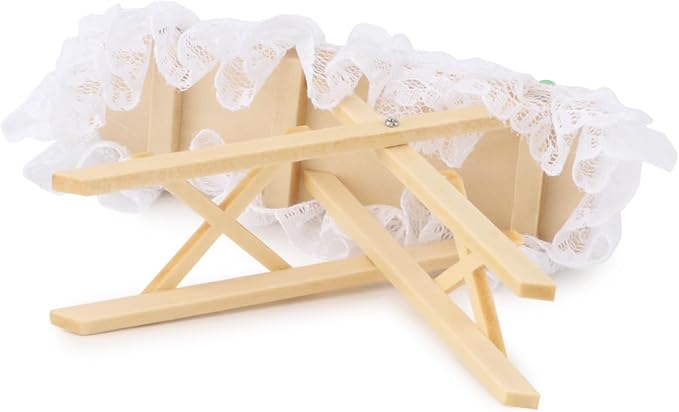 Dollhouse Furniture 1:12 Scale Miniatures Accessories Ironing Board Set Wooden Furniture Model Miniature Room Artificial House Decor Life Scene Ornament (Orange)