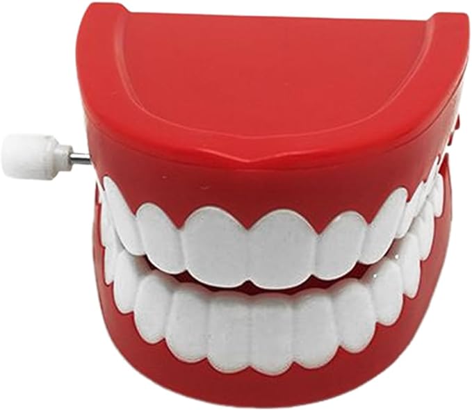 Wind Up Teeth, Stress Relief Gag Toy, Novelty with Walking Funny Design, Toy with Kids Family Utility, Joke Gear, Reliable Party Favor for Children Friends Adults Boys Girls Holiday Daily Fun