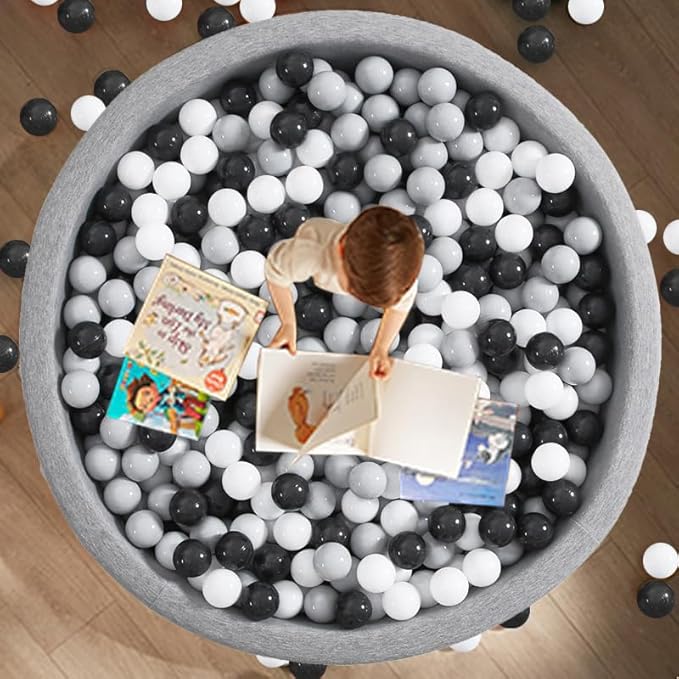 STARBOLO Ball Pit Balls for Toddlers Pack of 100 200 500 - BPA&Phthalate Free Non-Toxic Crush Proof Soft Plastic Balls for 1-5Years Old Toddlers Girl Kids Birthday Pool Playpen Tent Party