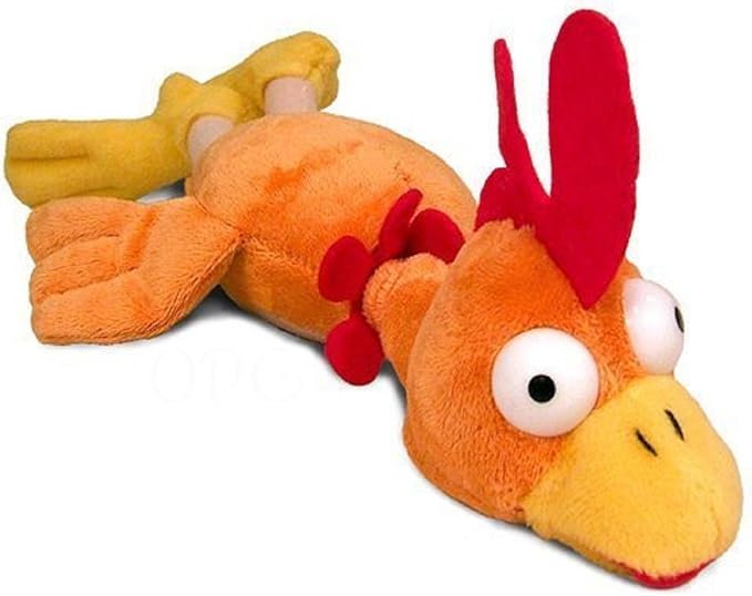 Playmaker Toys - Flying Screaming Flingshot Slingshot Animal Novelty Plush Doll Toy, Launches up to 50 Feet (Chicken)