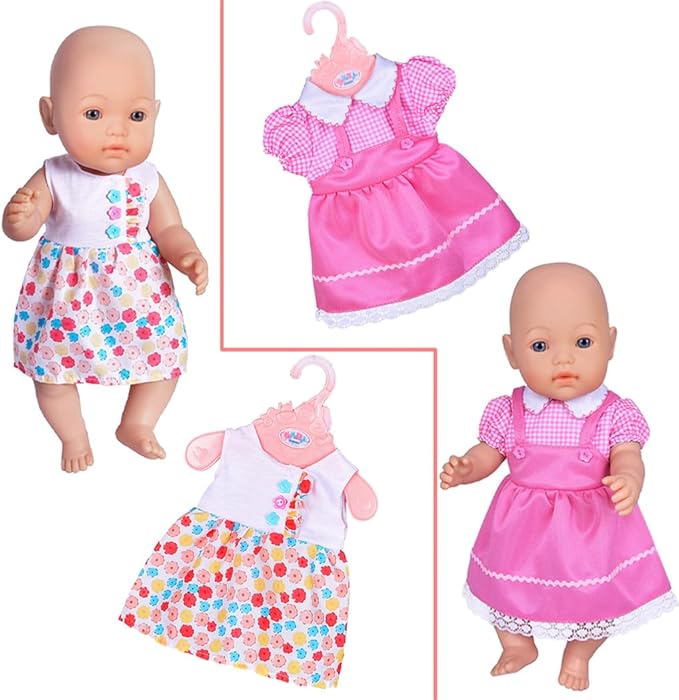 Ebuddy Doll Clothes 10 Sets Baby Doll Clothes Fit for 14-16 inch Baby Dolls,43 cm new Born Baby Dolls, 15 inch Dolls, 18 inch Dolls (Doll is not Included)