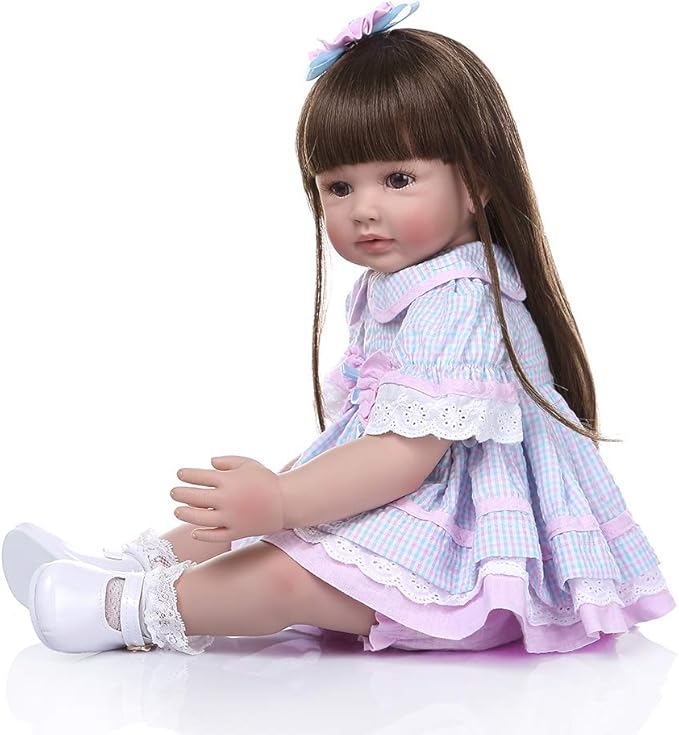 22' Newborn Reborn Baby Girl Dolls Clothes Dress Accessories Outfits for 22-24 Inch Reborn Doll Clothing 4Pcs Set