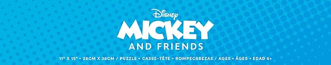 Ceaco - Disney - Mickey and Friends - Mickey Party of Six - Glow in the Dark -100 Piece Jigsaw Puzzle