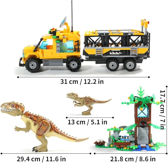 Mesiondy Dinosaurs Building Blocks Set, Dinosaur Toys for Age 8-14 Years,Dinosaur Park World, Birthday Gifts for Boys and Girls (546 Pcs)