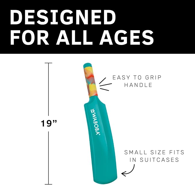 Waboba Mini Cracket Set - Mini Cracket Bat with Zag Ball for Water Baseball