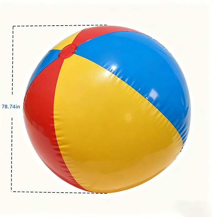 39"/59"/78" Giant Beach Balls, Inflatable Beach Ball, Beach Balls for Adults, for Summer Beach Parties, Music Festival and Festival Decorations