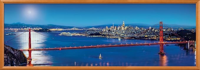 MasterPieces - 1000 Piece Jigsaw Puzzle, San Francisco Skyline Panoramic, Fun for Adults, Family, Kids 13"x39