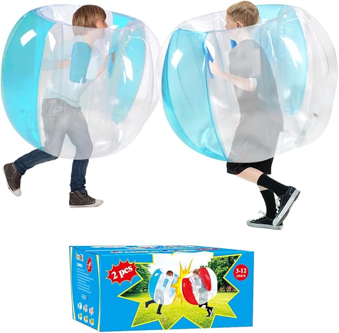 ZHUYNXIR 2 PC Sumo Balls for Kids, Bumper Bounce Balls for Kids, Kid Sumo Balls, Lawn Game Ball for Kid Outdoor Team Gaming Play(36IN,B+Blue)