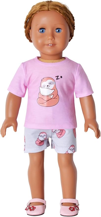 QPANCY Matching Girls & Dolls Pajamas Unicorn Pj Sets Summer Cotton Sleepwear