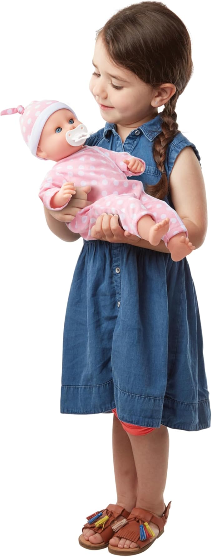 Melissa & Doug Mine to Love Luke & Lucy Realistic Twin Baby Dolls (15-inch) - Dolls and Accessories with Pacifiers for Pretend Play, Toddler Toys for Ages 18M+