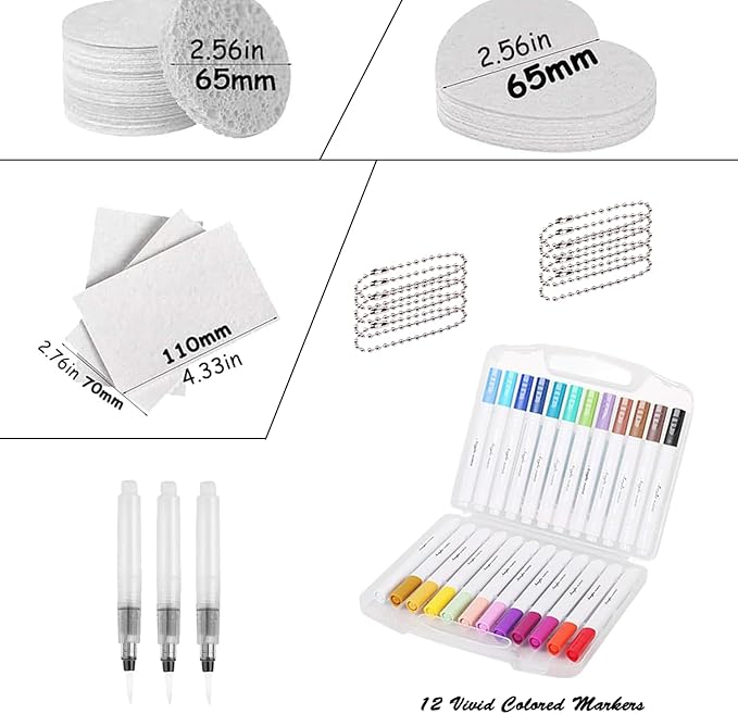 Tinywolf Magic Foam Texture Painting Kit - 3D Foam Texture Paper, DIY Bubble Drawing Pens Art Supplies, Popcorn Drawing Texture Painting Kit (B)