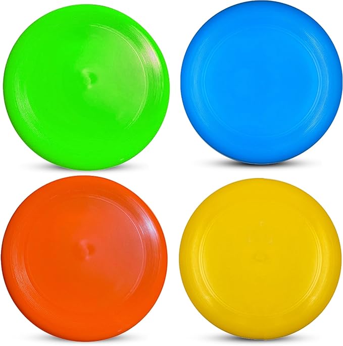 Anzmtosn 8 Inch Sport Flying Disc, Beach Sand Sport Ring Toys, Large Beach Flying Ring Toy Sets Kit for Pool Playground Toy Gift Set Bundle for Kids Boys Girls Outdoor Garden Backyard Pack- 8 Pack