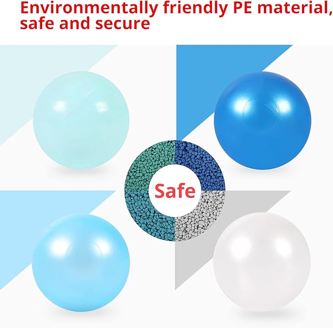 STARBOLO Ball Pit Balls for Toddlers Pack of 100 200 500 - BPA&Phthalate Free Non-Toxic Crush Proof Soft Plastic Balls for 1-5Years Old Toddlers Girl Kids Birthday Pool Playpen Tent Party