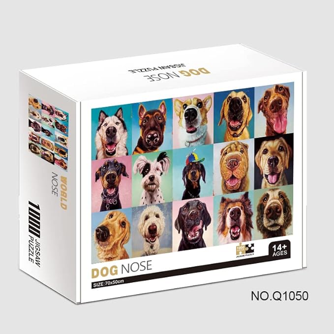 WESEN 1000 Piece Jigsaw Puzzle for Adult & Kid - Festive Holiday Animal Dogs Jigsaw Puzzle Adult for Stress Relief & Fun, Premium Artwork for Relaxation & Decor Challenging Adult Puzzle Game Toy Gift