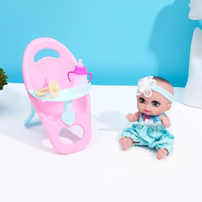 ONEST 4 Pieces 6 Inch Dolls with Accessory Cute Doll Mini Doll with Clothes Mini Dolls with Accessories