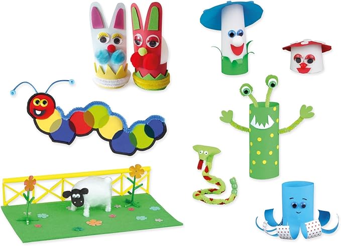 Lena 42663 Premium XXL Craft Case with 1300 Pieces, Material for Crafts, with Foam Rubber, Coloured Paper, Beads, Flowers, Pompom, Ribbons, Buttons, Googly Eyes and Much More, for Children from 5
