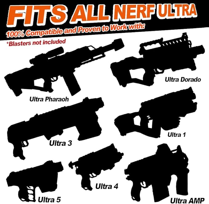 80-Dart Refill Pack for Nerf Ultra Blasters, Black
