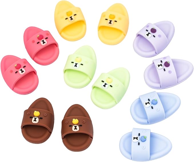 Summer Sandals for Dolls - Blue Open-Toe Slippers, Cute Accessories for Photography, Display & Collectors Age Limit 15 (red)