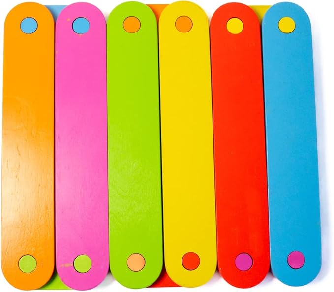 Schooled Wood Balance Beam Set for Children - Montessori Toddler Obstacle Path with Stepping Stones