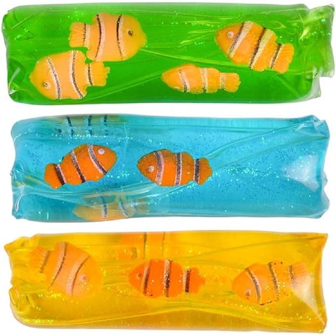 Rhode Island Novelty 4.75 Inch Clownfish Water Wiggler, 12 Wigglers Per Order Assorted