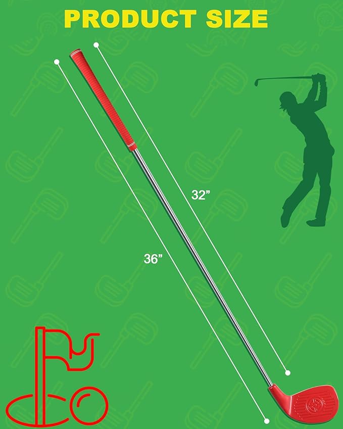 ASONA Backyard Golf Game Clubs Set of 2 for Adults - Perfect for Outdoor Yard Beach Lawn Social Fun 36” Standard Length Size with Plastic Oversized Club Head for Father’s Day Birthday Gift Idea