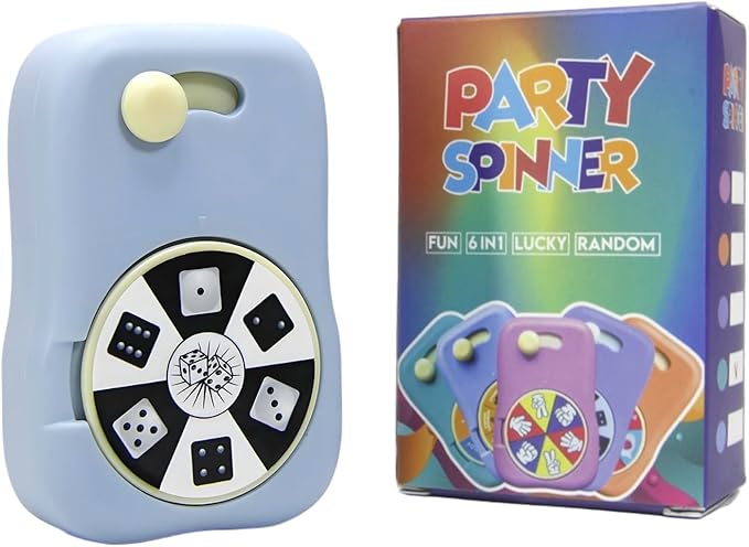 6 Games in 1 Spinner Toys for Party Rock Paper Scissors Kids Fun Christmas Toys White Elephant Gifts Party Game Fidget Toys for Teen Adult(Blue)